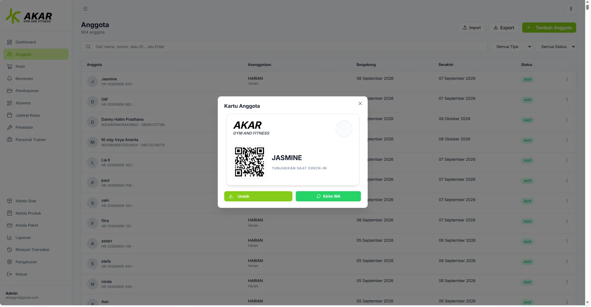 Akar Gym & Fitness – Sistem Manajemen & Kasir Gym - Foto 2